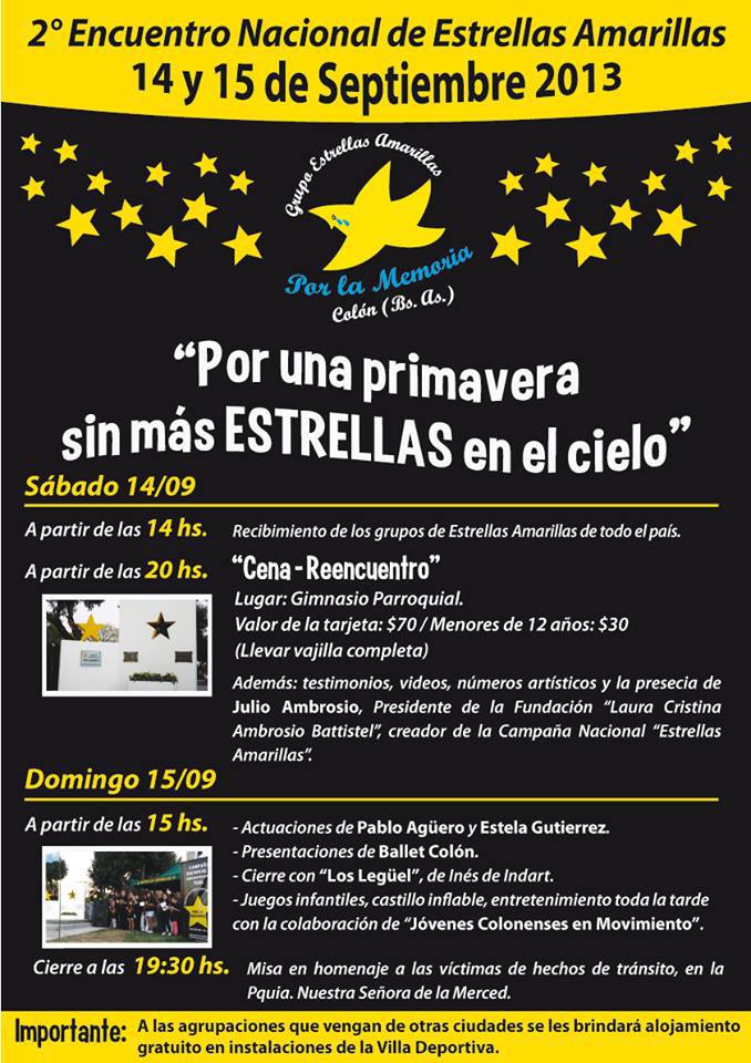 Segundo Encuentro Nacional de Estrellas Amarillas – Colón – Buenos Aires